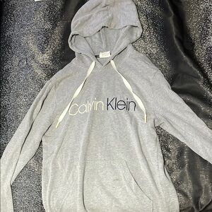 Calvin Klein Gray Pullover Sweater with Logo